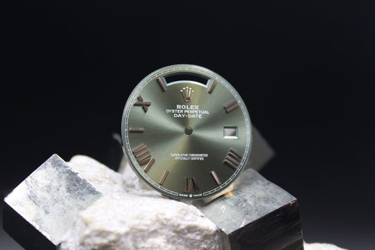 ROLEX DAYDATE 228239 228349RBR GENUINE ROMAN OLIVE DIAL